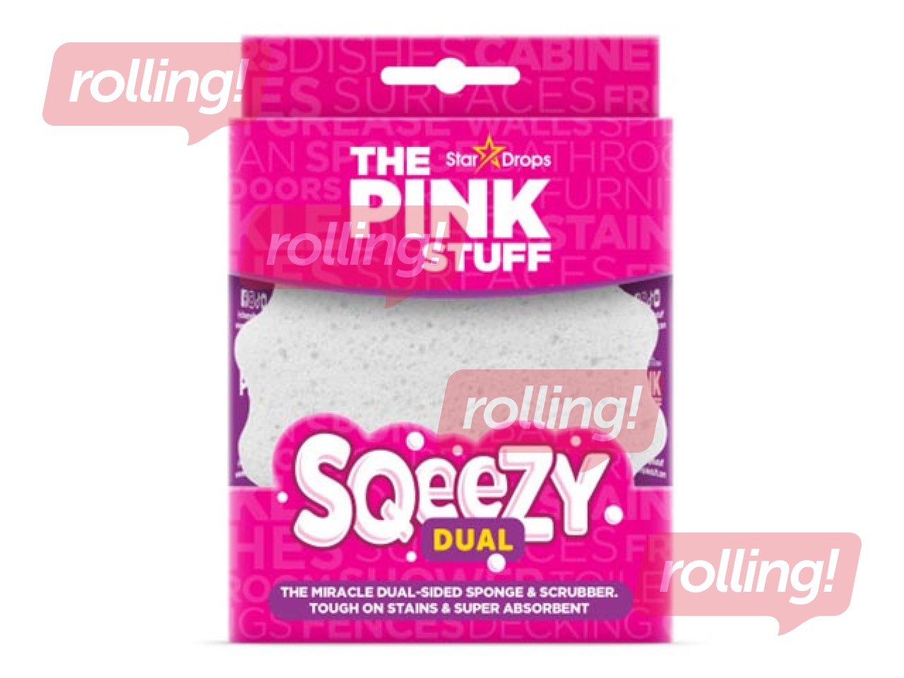 Двусторонняя губка, The Pink Stuff, 1 шт.