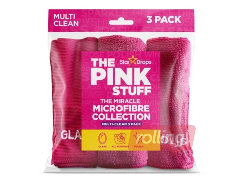 Set of microfiber cloths, The Pink Stuff, 3 pcs.