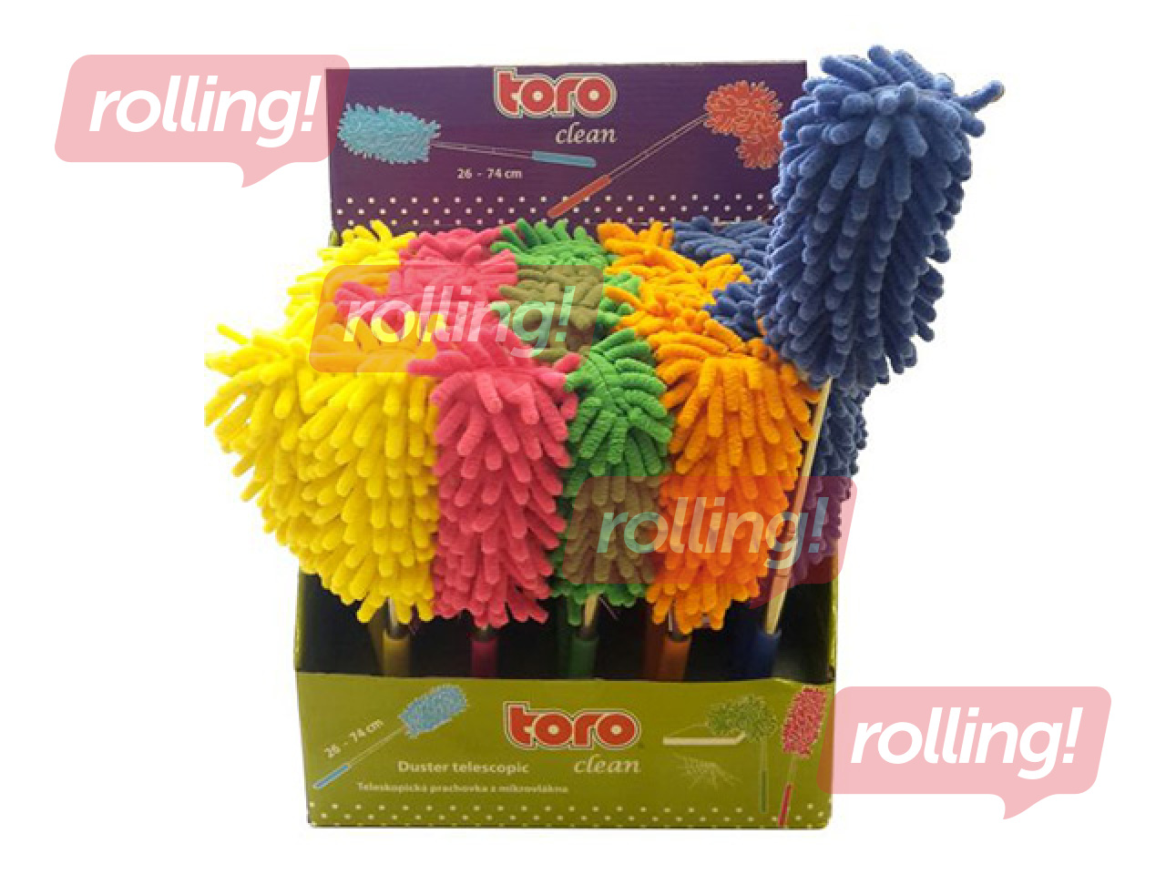 Dust brush with telescopic handle Toro, 26/74cm