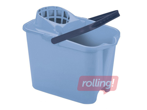 Ristkülikukujuline Mery, ämber mopipressiga, sinine, 12L