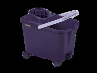 Spainis Mery ar mopa nospiedēju, taisnstūrveida uz riteņiem, violets, 14l