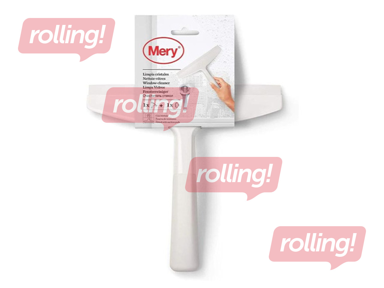 Скребок для стекол Mery, для окон и душевых кабин, 24 см