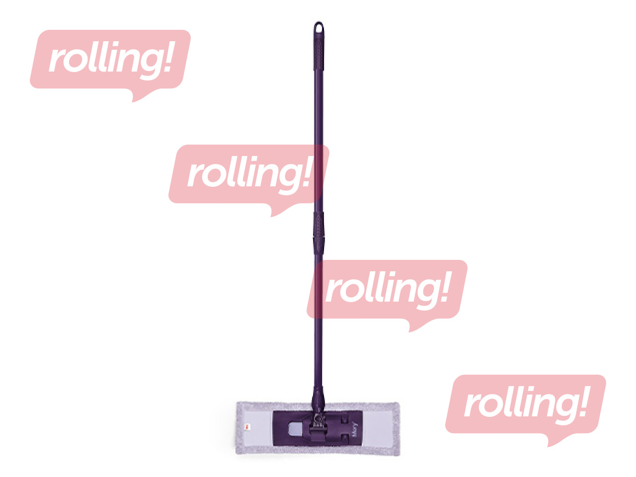 Mopa turētājs Mery ar teleskopisku kātu un apmaiņas mopu, 45cm