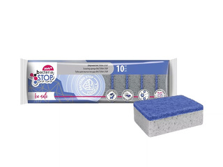 Švammītes trauku mazgāšanai York Bacteria Stop, pelēkas, 10x7cm, 10 gab.