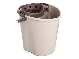 Bucket Tatay Ecohome, with mop wringer, beige, 12l