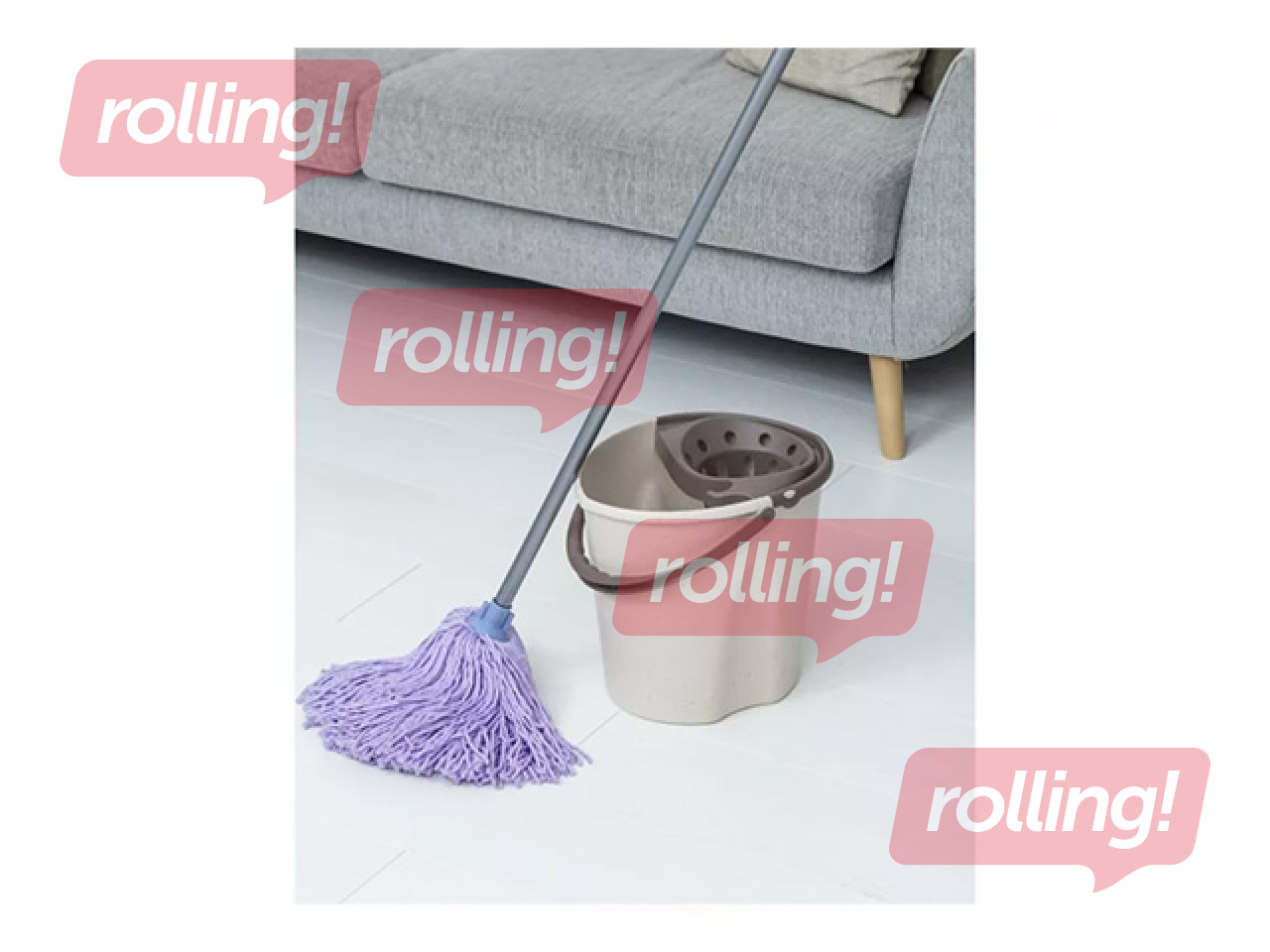 Spainis Tatay Ecohome, ar mopa nospiedēju, bēšs, 12l