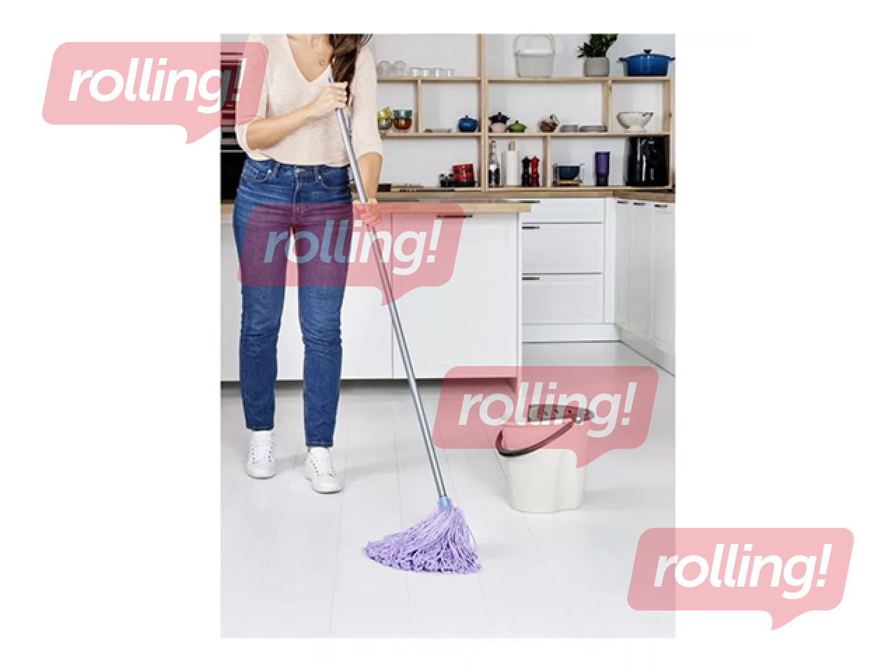 Spainis Tatay Ecohome, ar mopa nospiedēju, bēšs, 12l