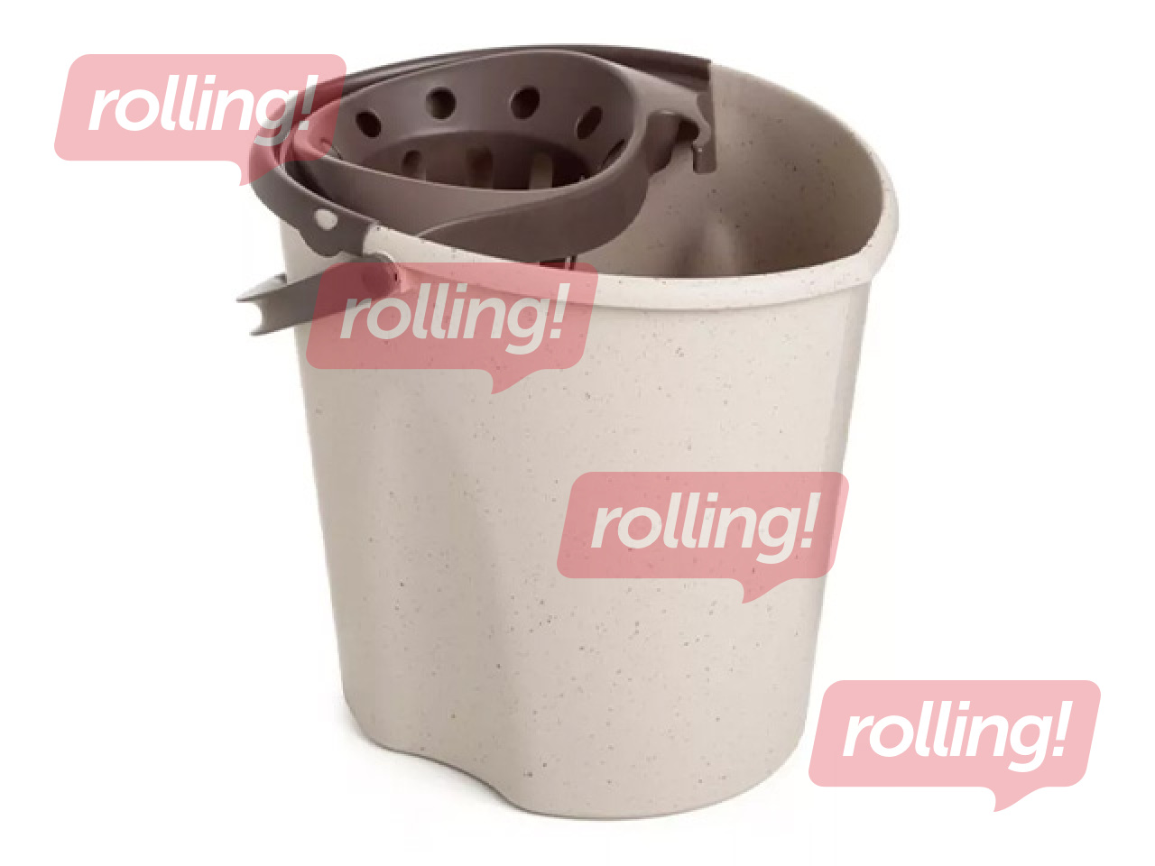 Ведро Tatay Ecohome, с отжимом для швабры, бежевое, 12л