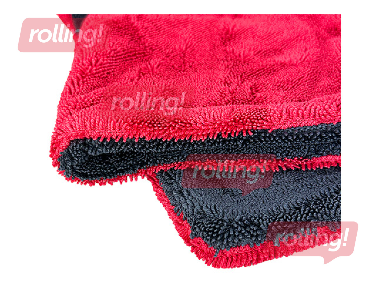 Microfiber drying towel, 1200GSM, red and black, 40x60cm