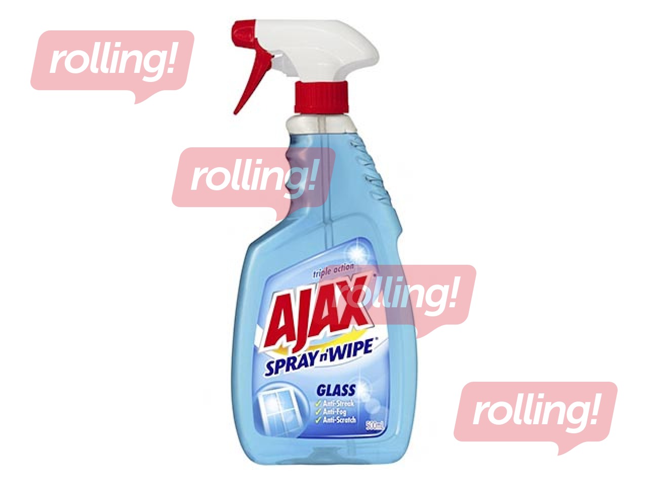 Stiklu tīrīšanas līdzeklis Ajax, zils, 500ml