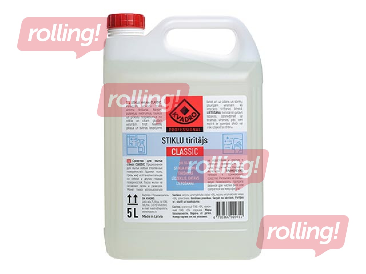 Stiklu tīrīšanas līdzeklis Kvadro Classic, 5l