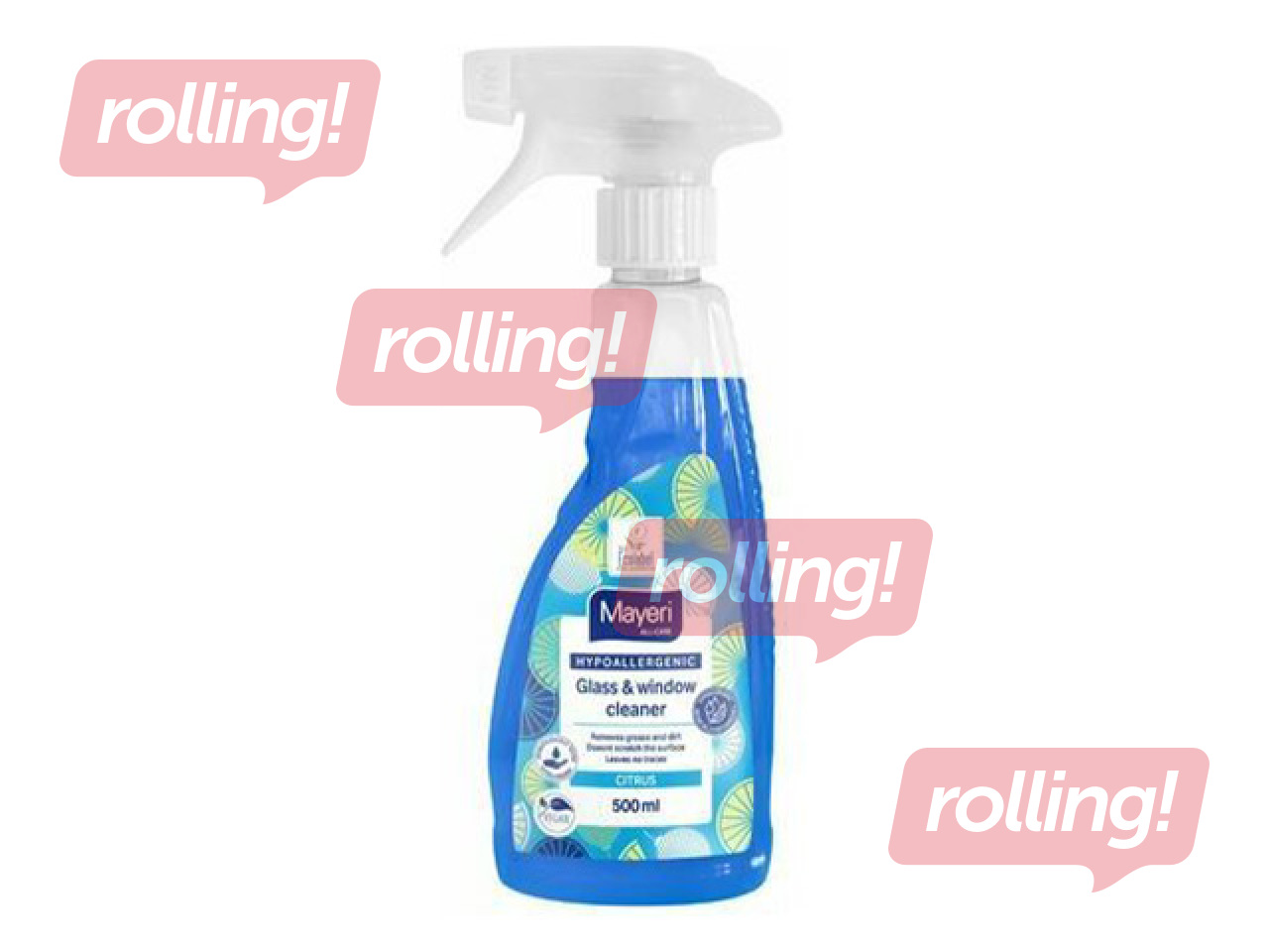 Средство для очистки стёкол Mayeri, Citrus, гипоаллергенное, 500ml