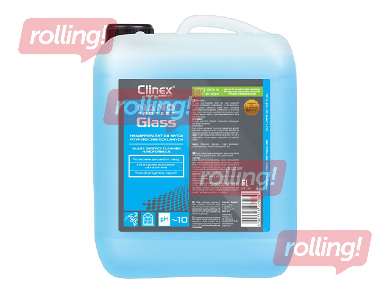Stiklu tīrīšanas līdzeklis Clinex Nano Protect Glass, 5l