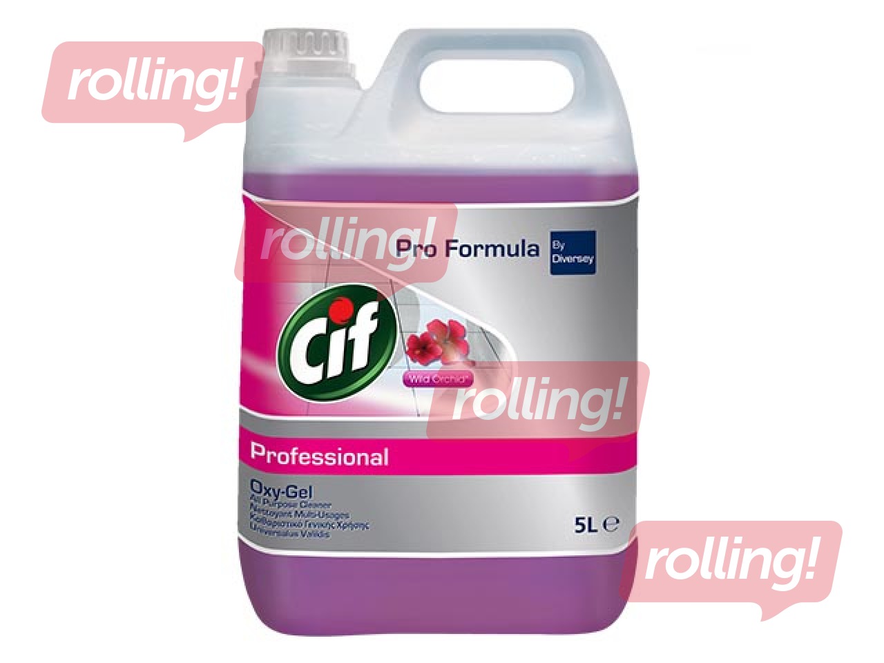 Grīdu mazgāšanas līdzeklis Cif Professional Oxygel Wild Orchid, 5l