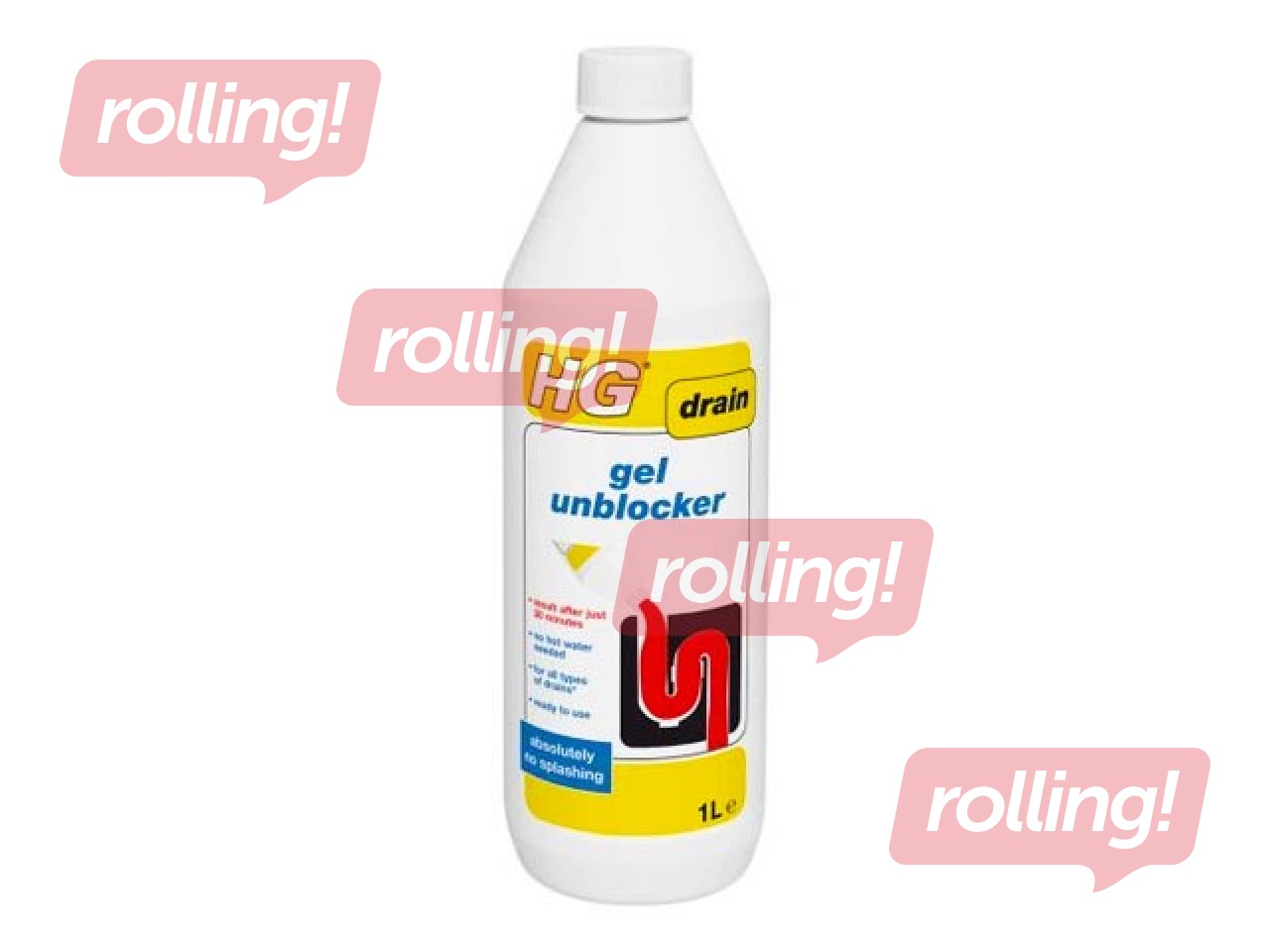 Tīrīšanas līdzeklis novadcaurulēm HG, gēls, 1 l