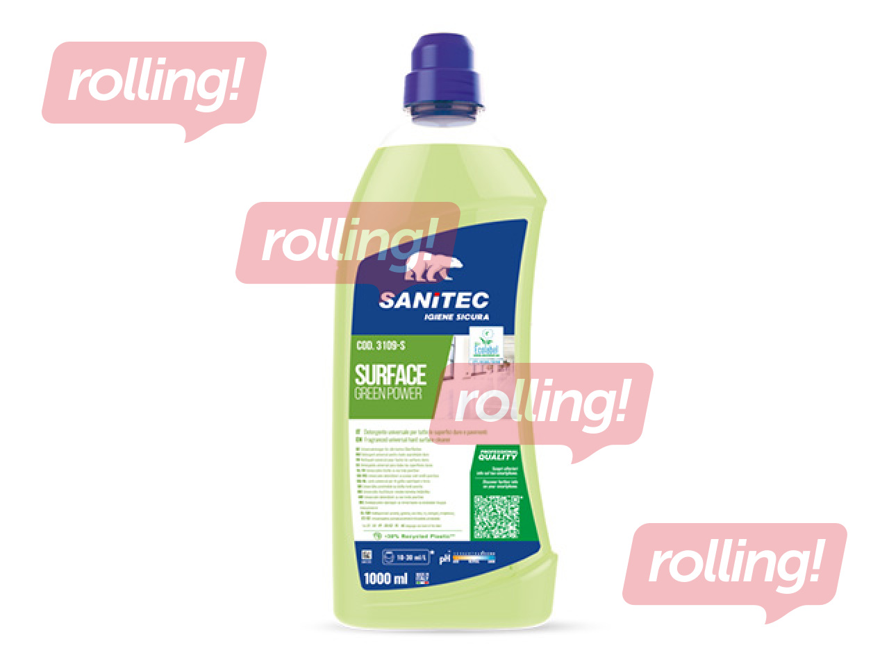 Grīdu mazgāšanas līdzeklis Sanitec Green Power Surface, ekoloģisks, 1l