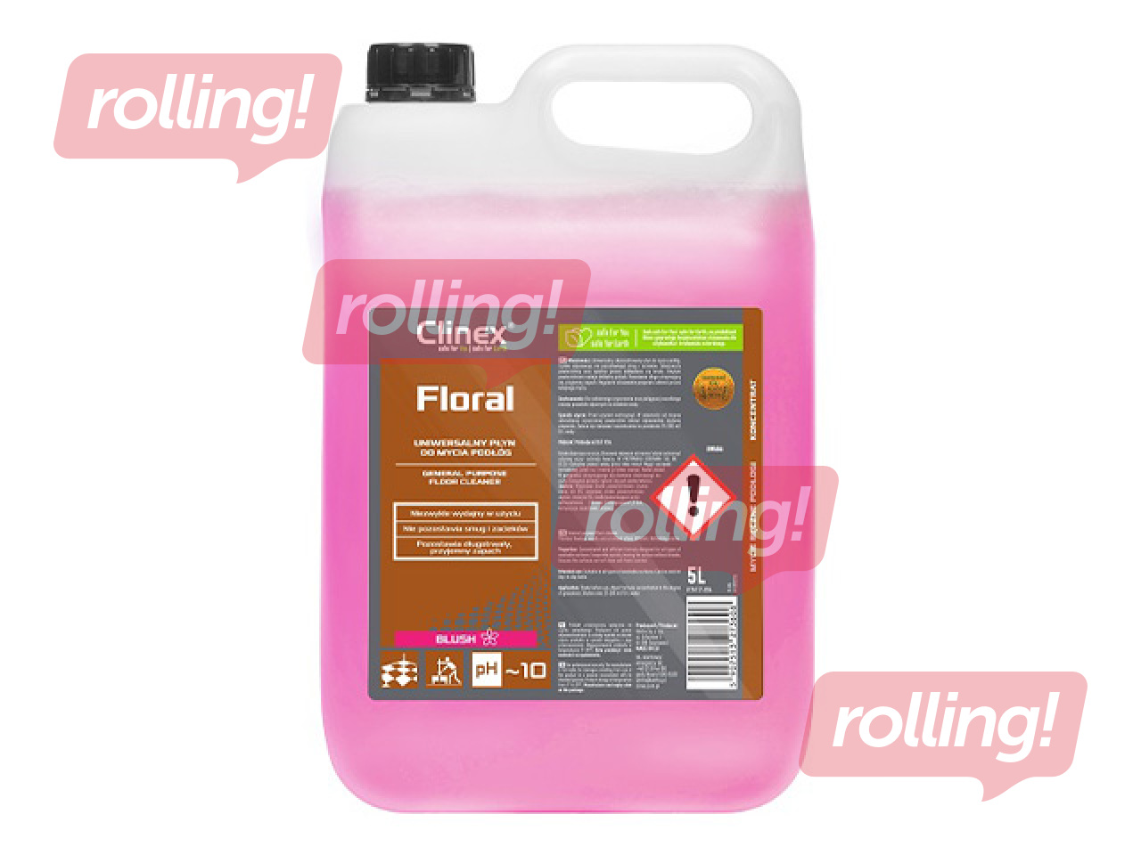 Grīdu mazgāšanas līdzeklis Clinex Floral Blush, koncentrāts, 5l