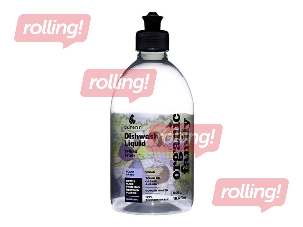 Trauku mazgāšanas līdzeklis Purenn, lavandas, ekoloģisks, 500ml