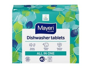 Таблетки для посудомоечной машины Mayeri, All-Care, 40 шт.