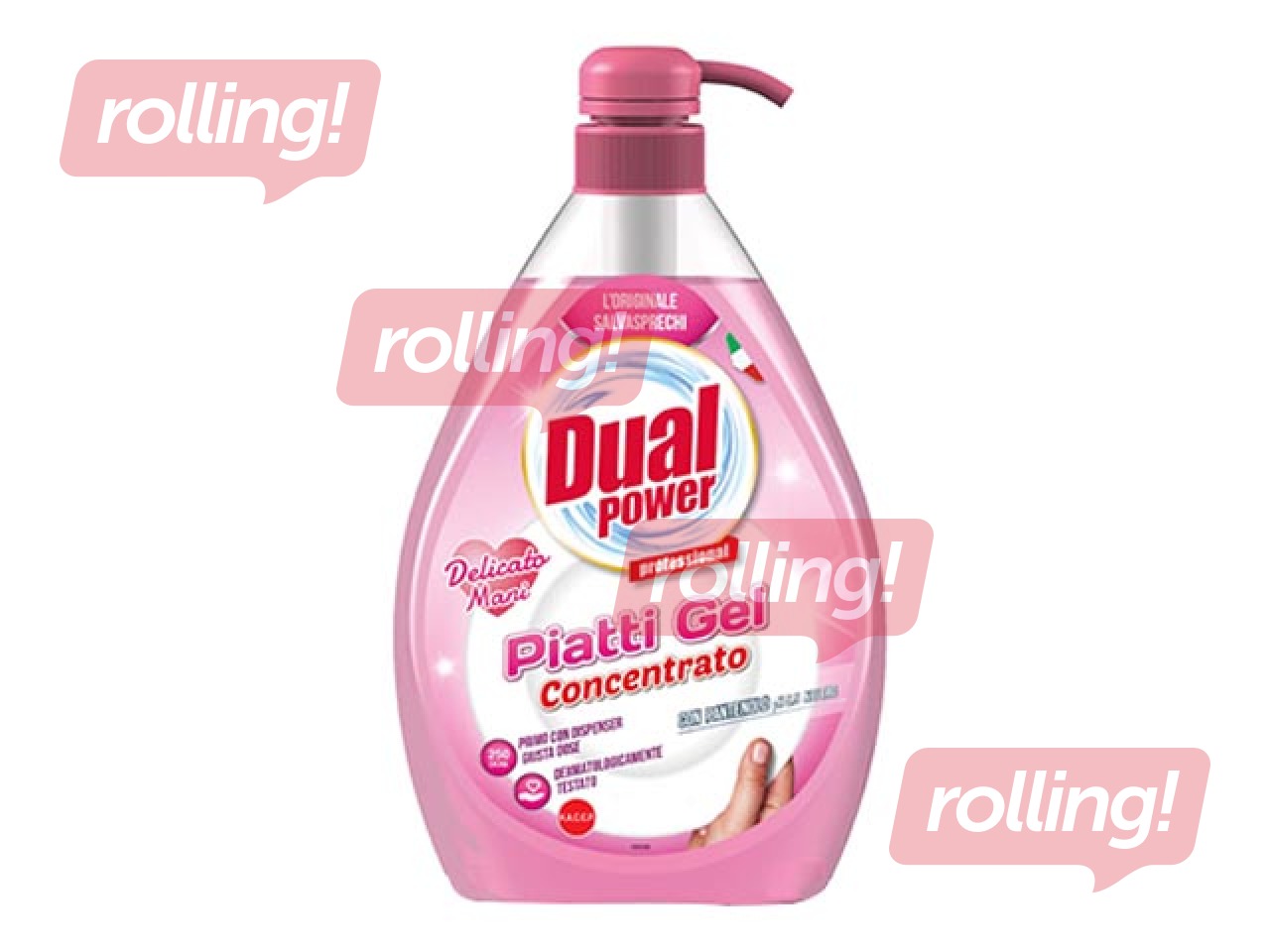 Trauku mazgāšanas līdzeklis Dual Power, saudzīgs rokām, koncentrāts, 1l