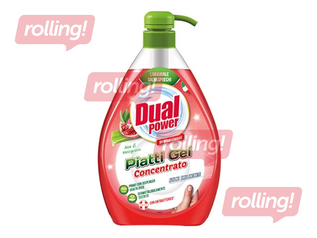 Trauku mazgāšanas līdzeklis Dual Power Aloe & Pomegranate, koncentrāts, 1l