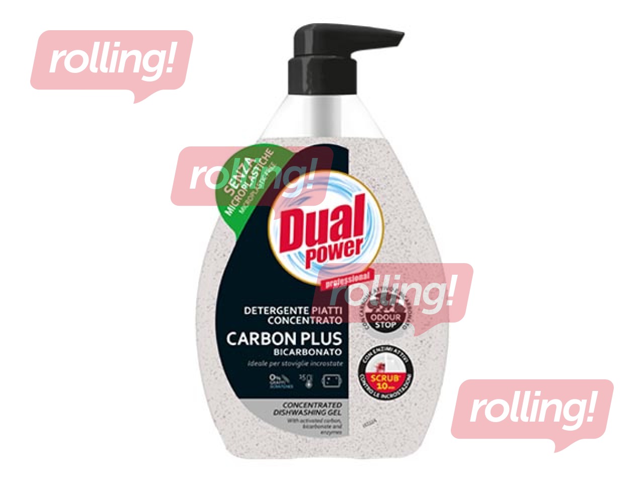 Dishwashing liquid, Dual Power Carbon Plus Bicarbonate, concentrate, 600ml