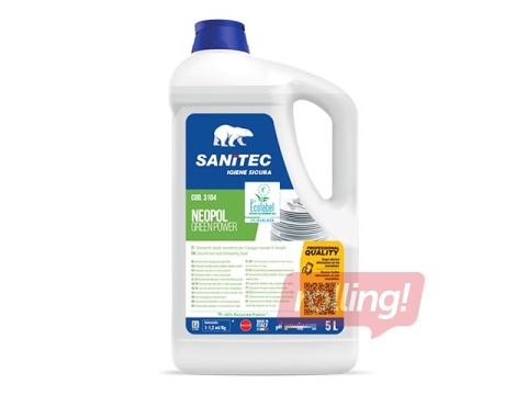 Ökoloogiline nõudepesuvahend Sanitec Neopol Green Power, 5 L