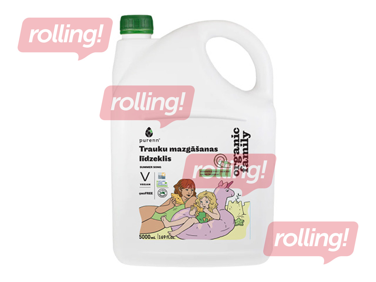 Trauku mazgāšanas līdzeklis Purenn ar mellenēm un laimu, 5l