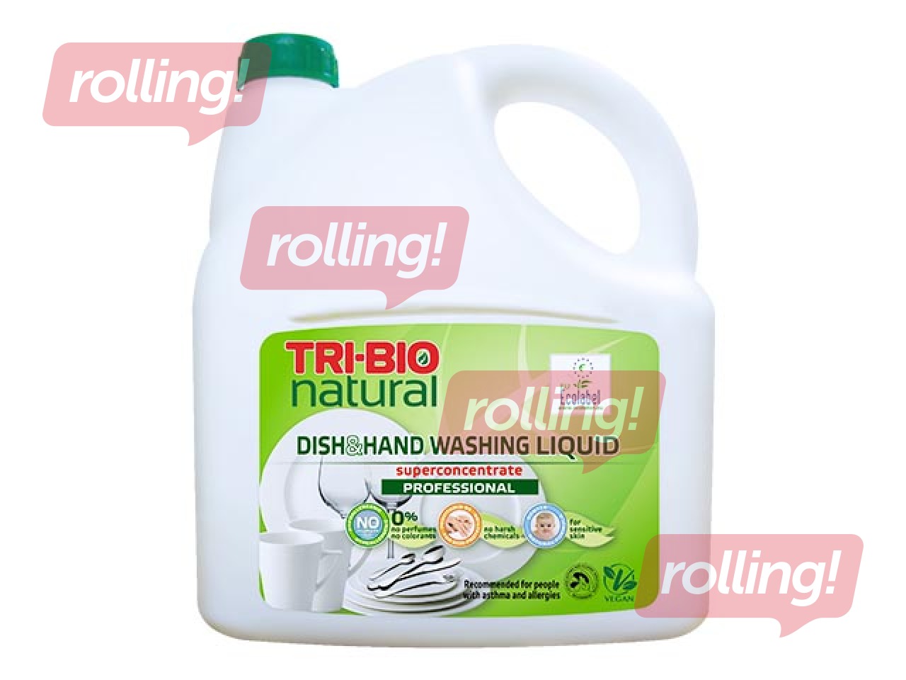 Līdzeklis trauku mazgāšanai Tri-Bio, dabīgs, 2.84l