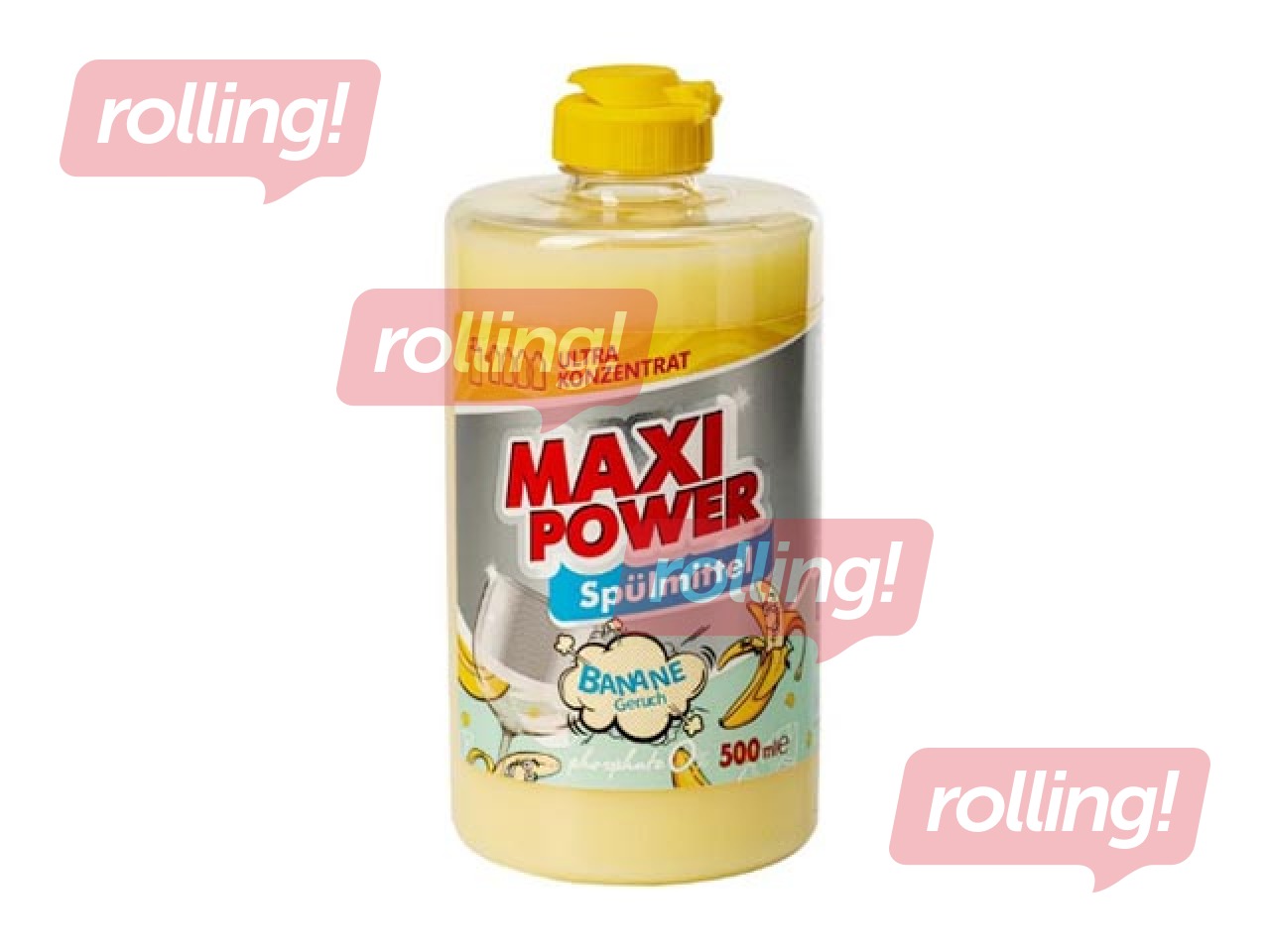 Dishwashing gel Maxi Power, Banana, concentrated, 500ml