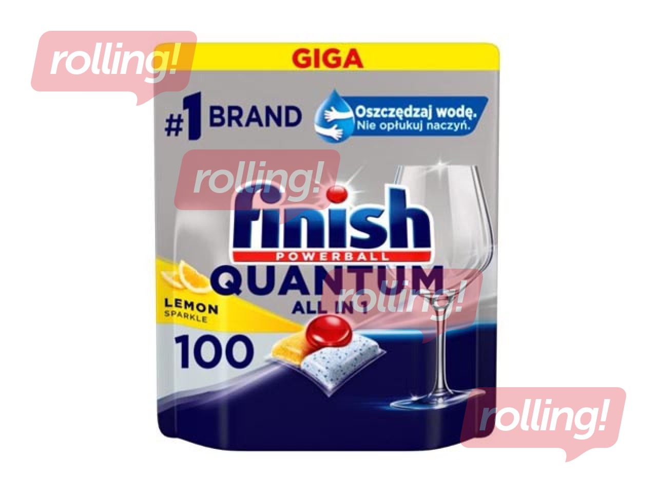 Tabletes trauku mazgājamai mašīnai Finish Power Ball Quantum All in1, 100 gab.