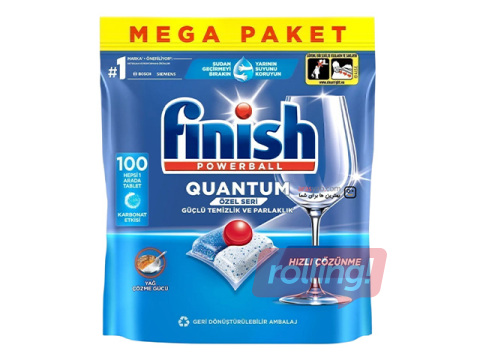 Капсулы для посудомоечной машины Finish, Powerball Quantum, Mega pack, 100 шт.