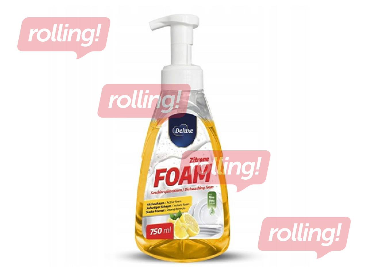 Dishwashing foam Deluxe, with lemon scent, 750ml