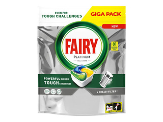 Dishwasher Tablets Fairy, All in One Platinum, 81 pcs