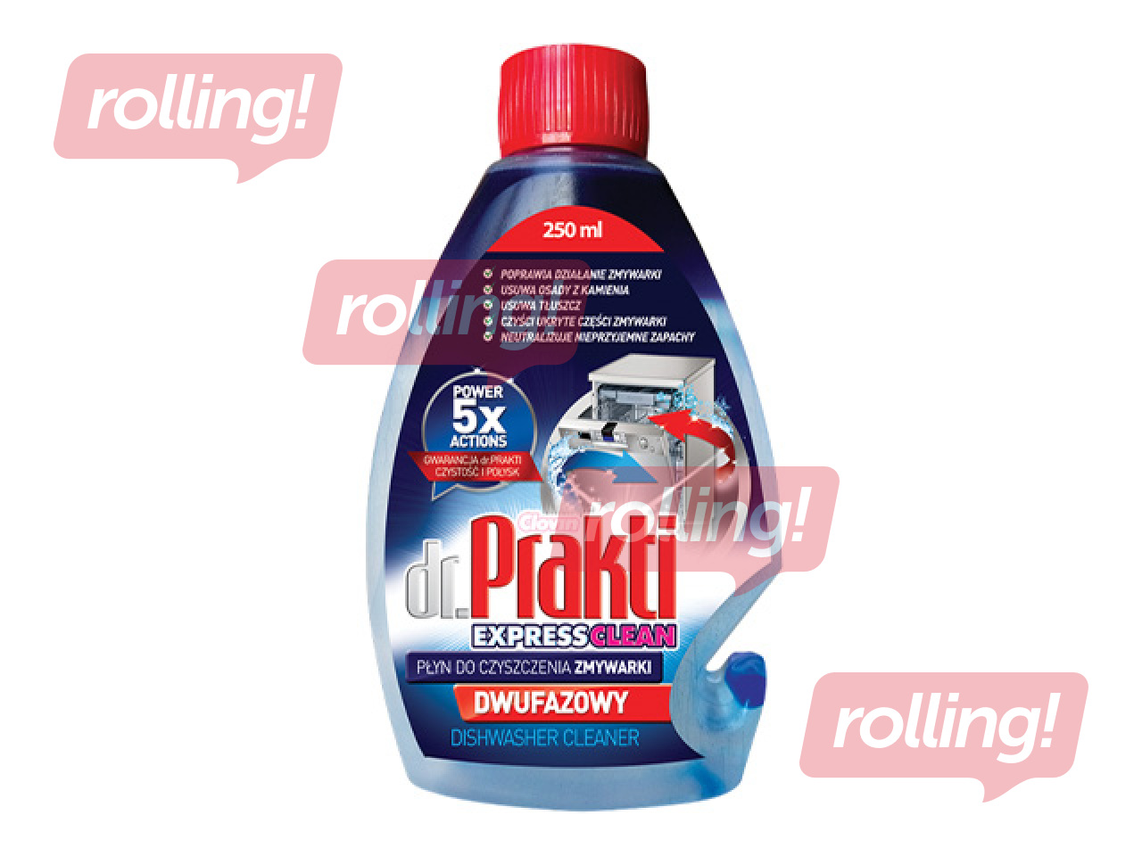 Trauku mazgājamās mašīnas tīrīšanas līdzeklis Dr.Prakti, 250ml