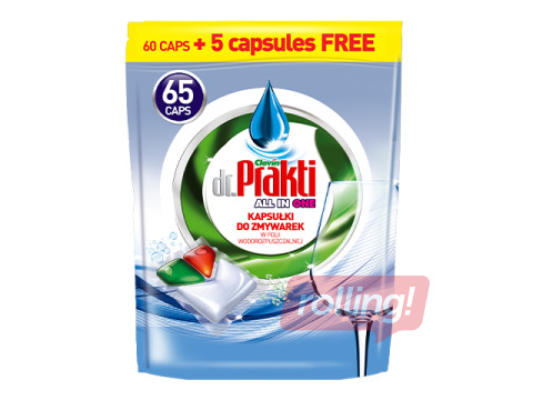 Kapsulas trauku mazgāšanas mašīnai Dr.Prakti, All in One, 65 gab.