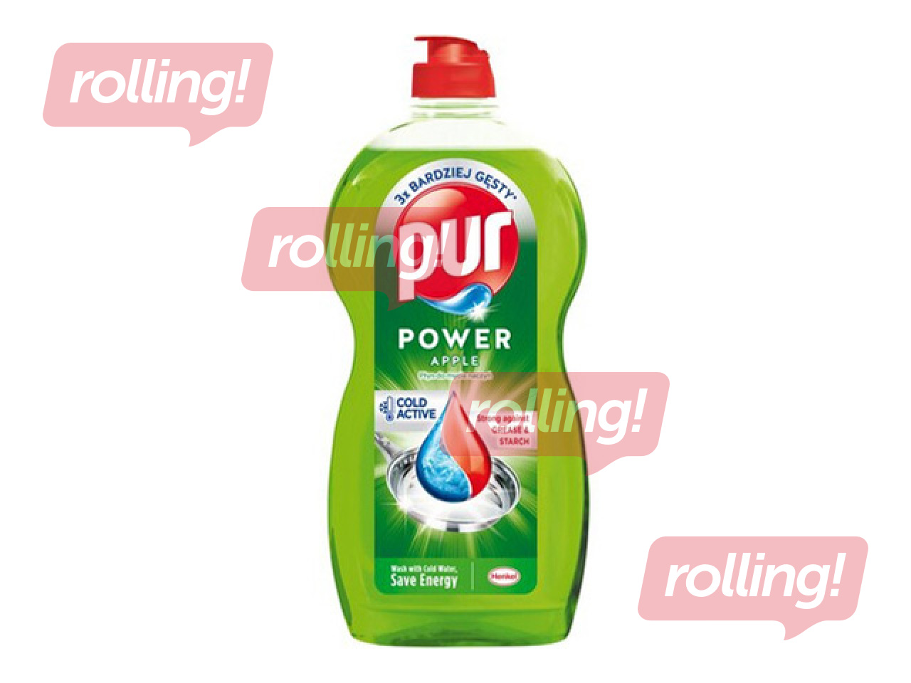 Trauku mazgāšanas līdzeklis Pur, 1200ml, Power Apple