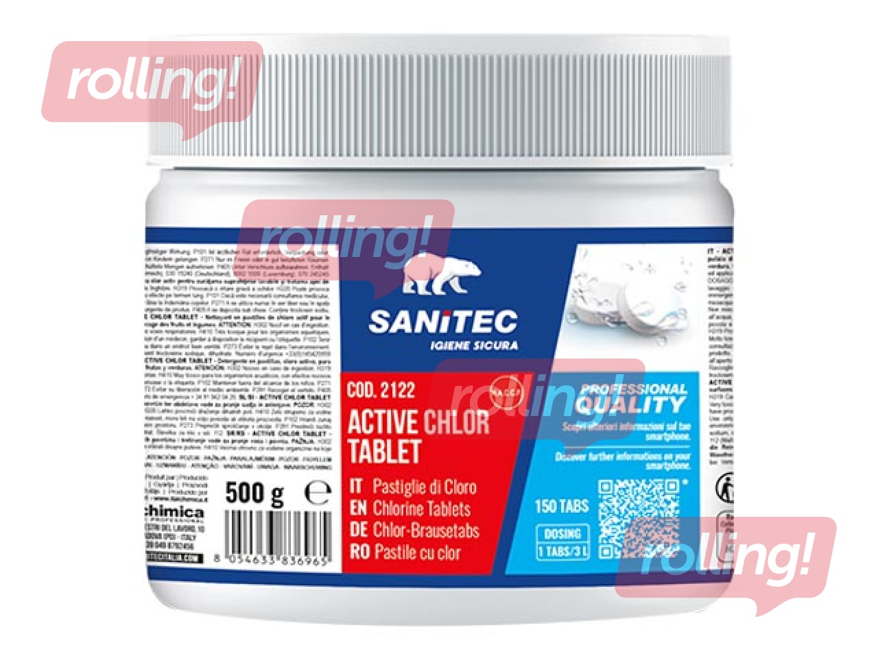 Klooritabletid Sanitec Active Chlor Tablet, 150 tk