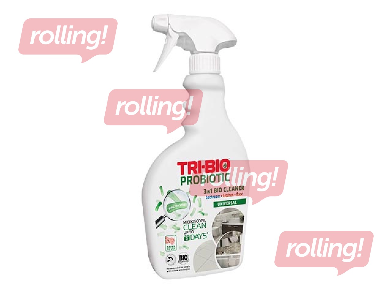 Tīrīšanas līdzeklis Tri-Bio 3in1, probiotisks, virtuvei, vannas istabām un grīdām, 420ml
