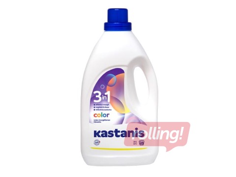 Veļas mazgāšanas līdzeklis Kastanis 3in1 Color, 1.8l