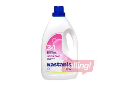 Veļas mazgāšanas līdzeklis Kastanis 3in1 Sensitive, 1.8l