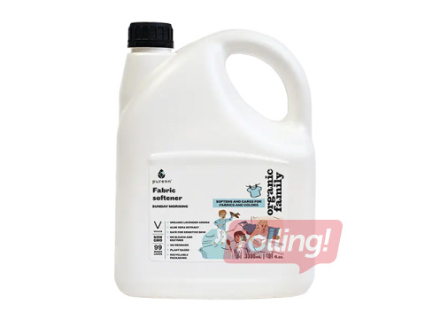Veļas mīkstināšanas un skalošanas līdzeklis Purenn, Sunday Morning, 3l