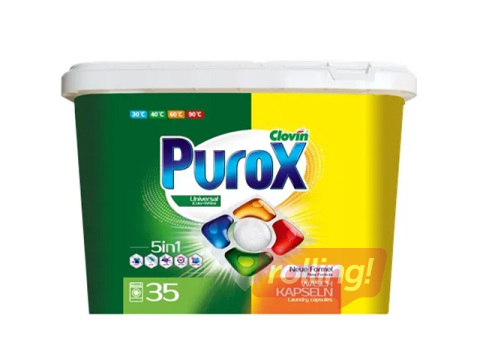 Капсулы для стирки Purox, Universal, 35шт