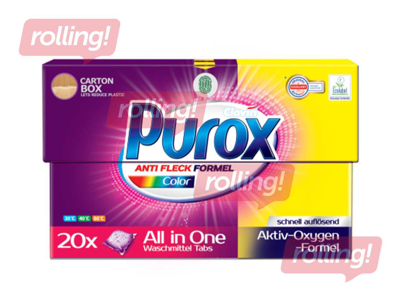 Капсулы для стирки Purox, Color, Powder Caps, 20шт