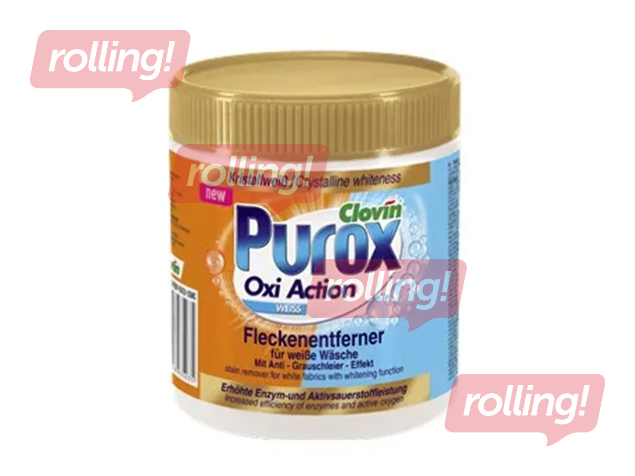 Пятновыводящий порошок Purox, Oxi Action, для белого белья, 750г