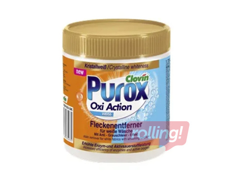 Traipu tīrīšanas pulveris Purox, Oxi Action, baltai veļai, 750g
