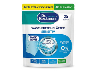 Laundry sheets Dr. Beckmann Magic Leaves, for sensitive skin, 25 pcs.