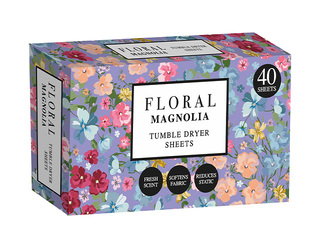 Dryer sheets Floral Range, Magnolia, for tumble dryers, 40 pcs