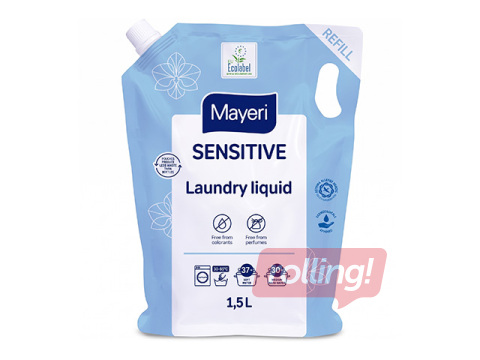Laundry detergent Mayeri Sensitive, refill pack, 1.5l