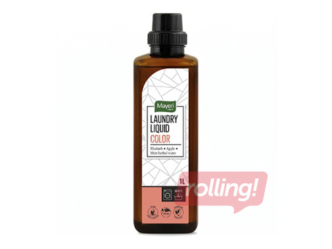 Veļas mazgāšanas līdzeklis Mayeri Organic Color, rabarbers un ābols, 1l